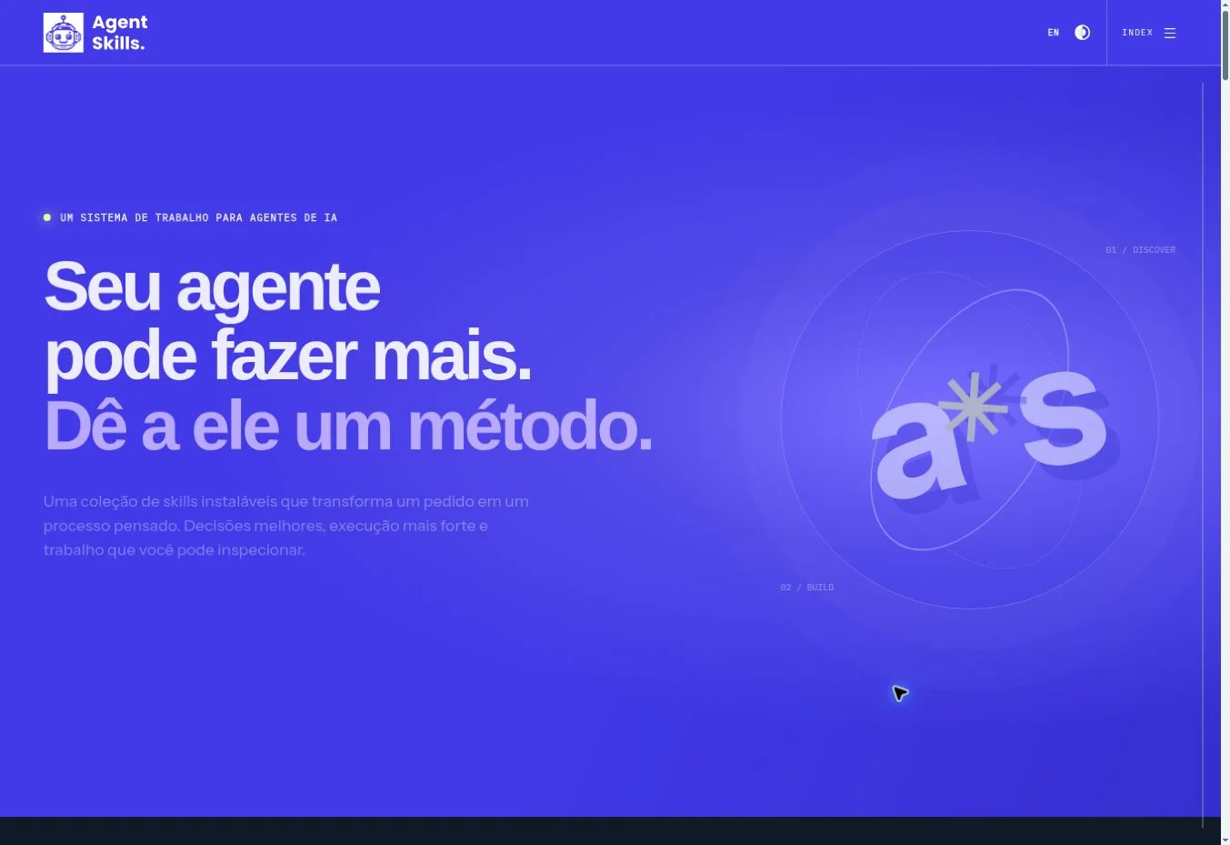 Página de apresentação de Agent Skills Studio