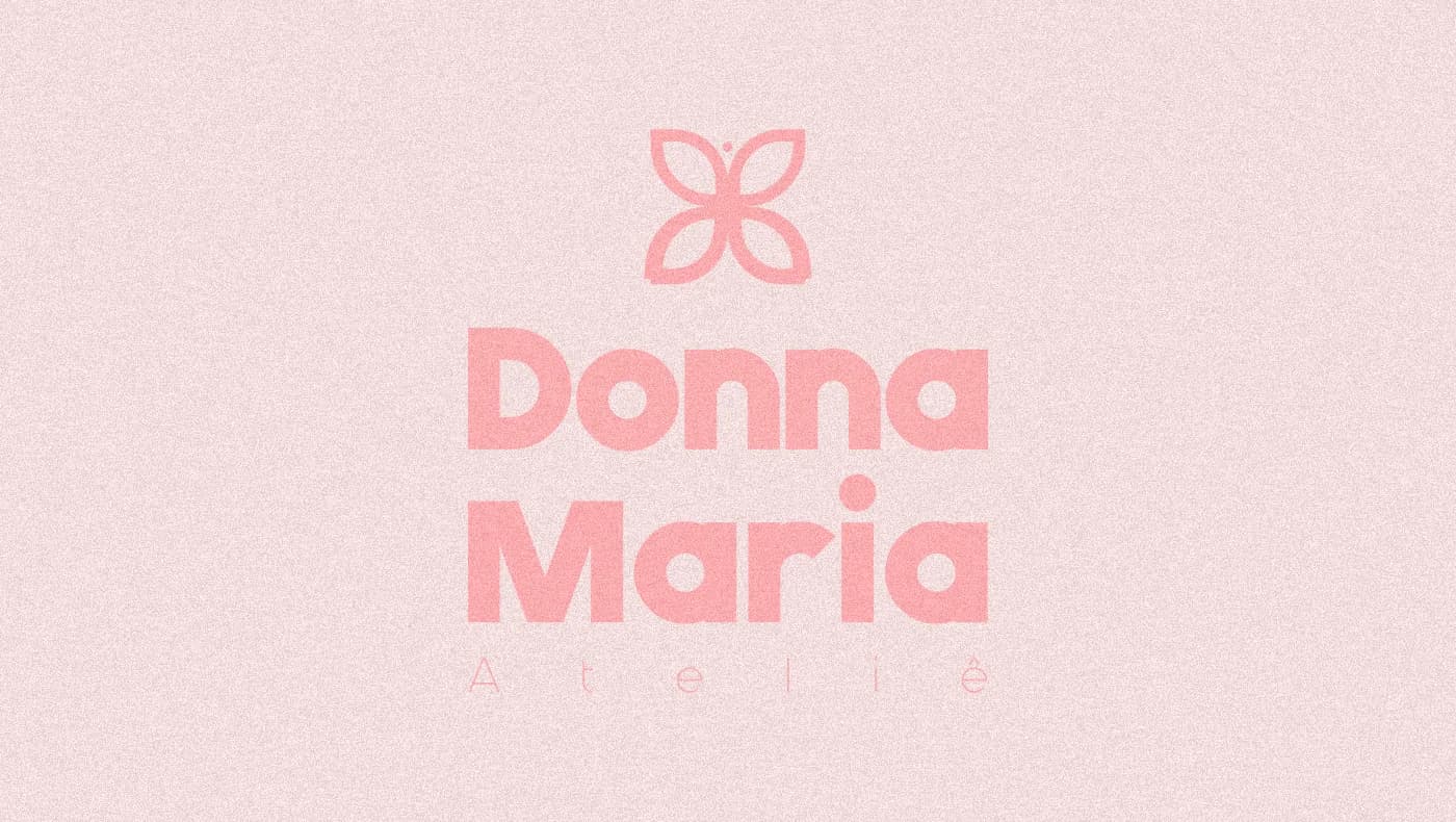 Versão rosa da marca sobre fundo claro