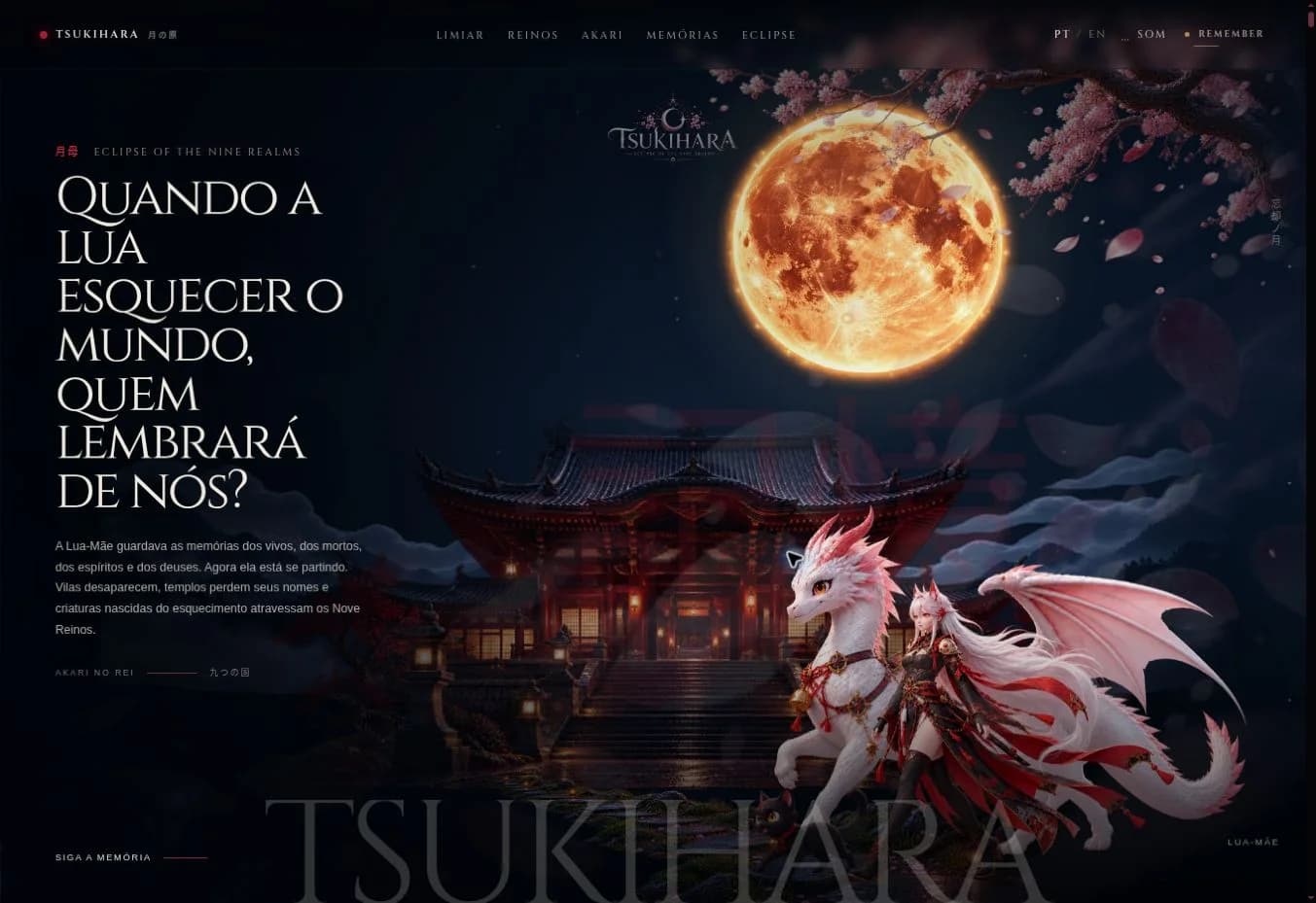 Página de apresentação de Tsukihara